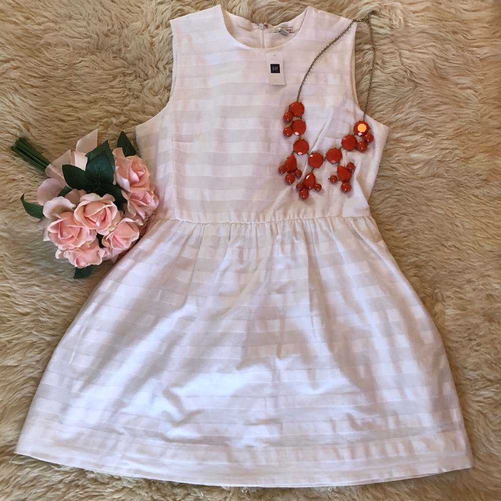 Gap Striped Fit and Flare Dress